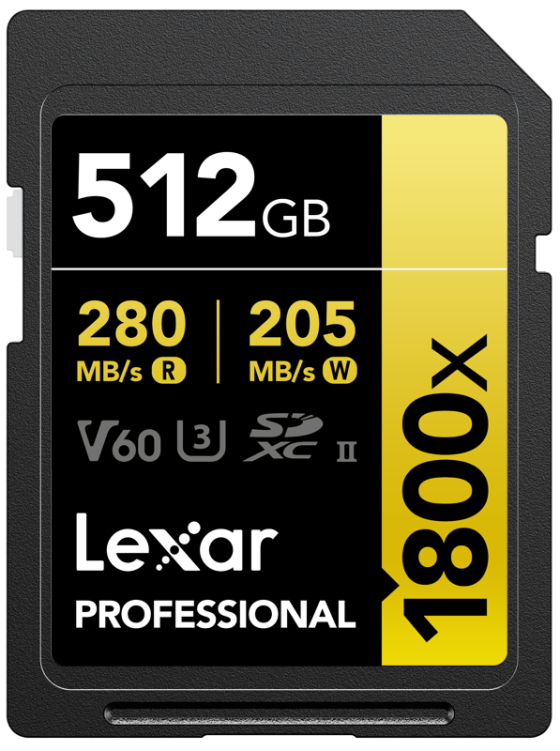 Karta Lexar SDXC PRO 512 GB R280/W210 UHS -II