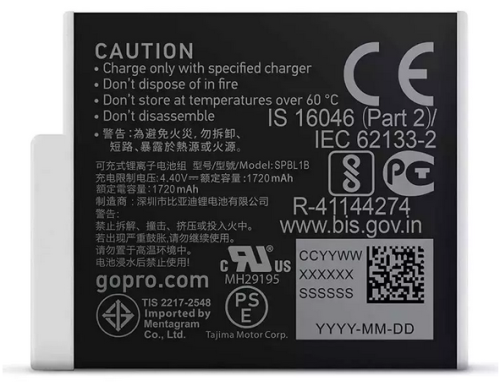Oryginalny Akumulator Enduro 1720 mAh x2 do GoPro Hero 9/10/11/12 Black