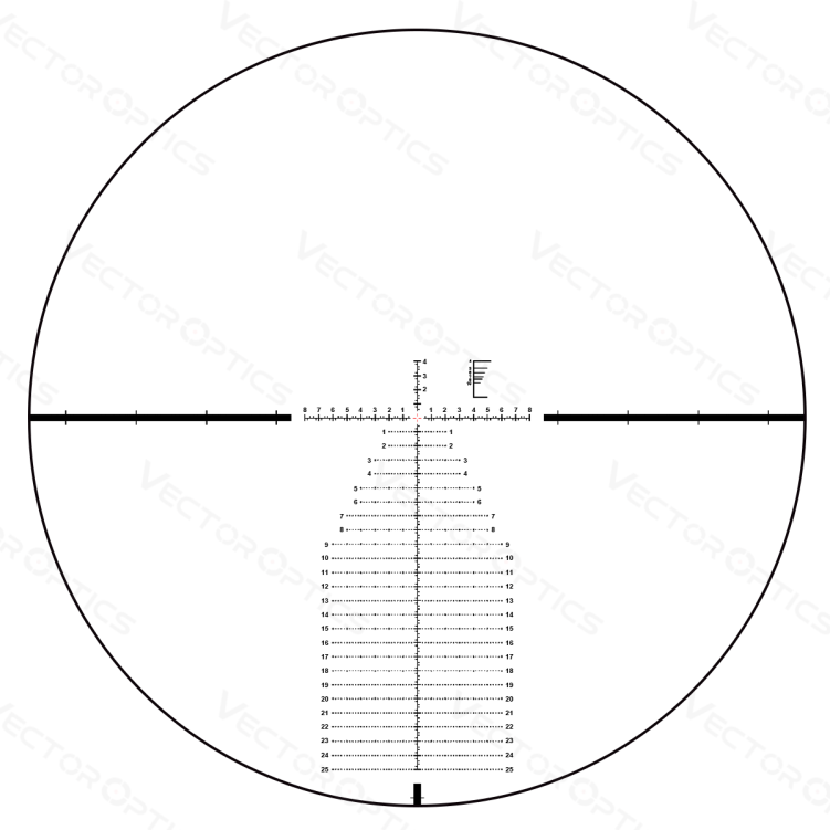 Siatka celownicza Vector Optics 34mm Continental x6 4-24x56 MBR FFP Ranging
