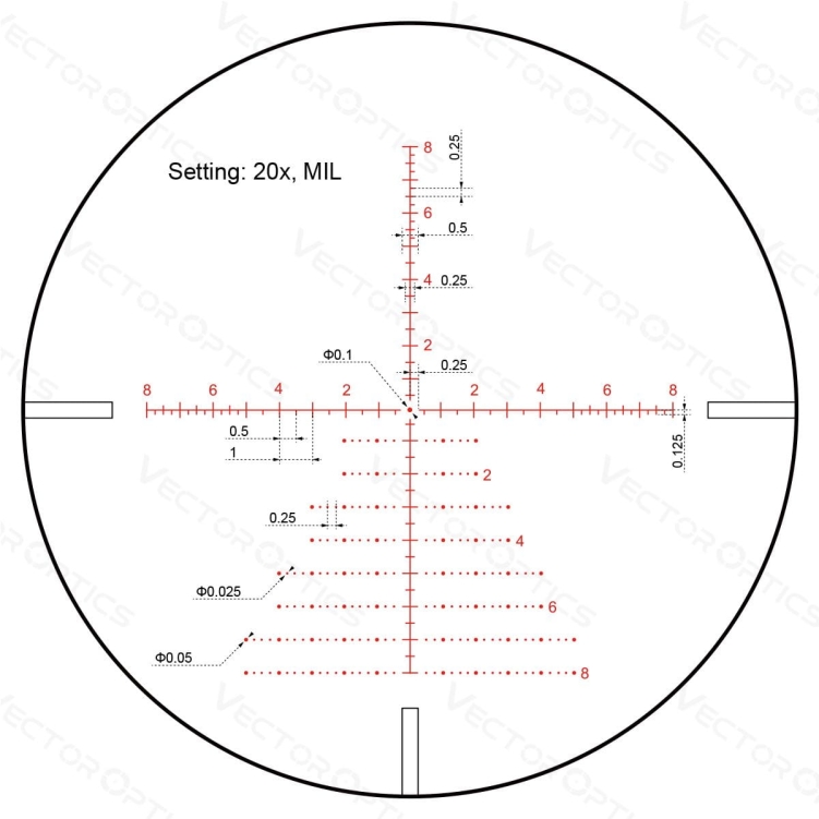 Siatka Celownicza Vector Optics Continental x8 3-24x56 SFP ZERO STOP Tactical ED