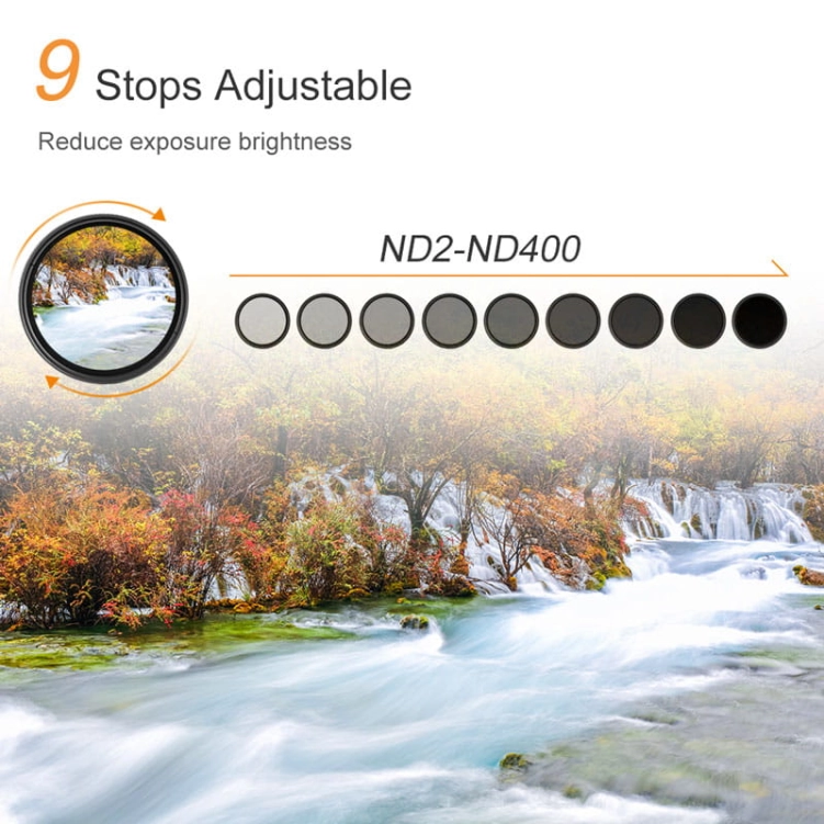 Filtr K&F Slim Variable ND2-ND400 82 mm