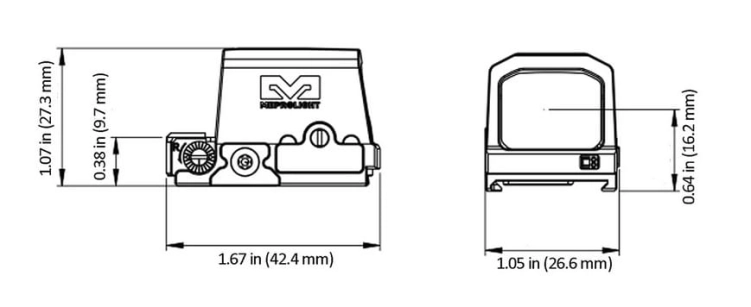 Kolimator Mepro MPO S, 3/33 MOA Bullseye RMSc