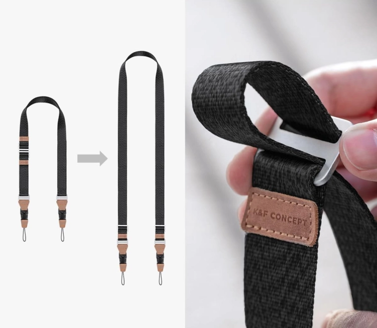 Pasek do aparatu K&F 160 cm Czarny KF13.115V1