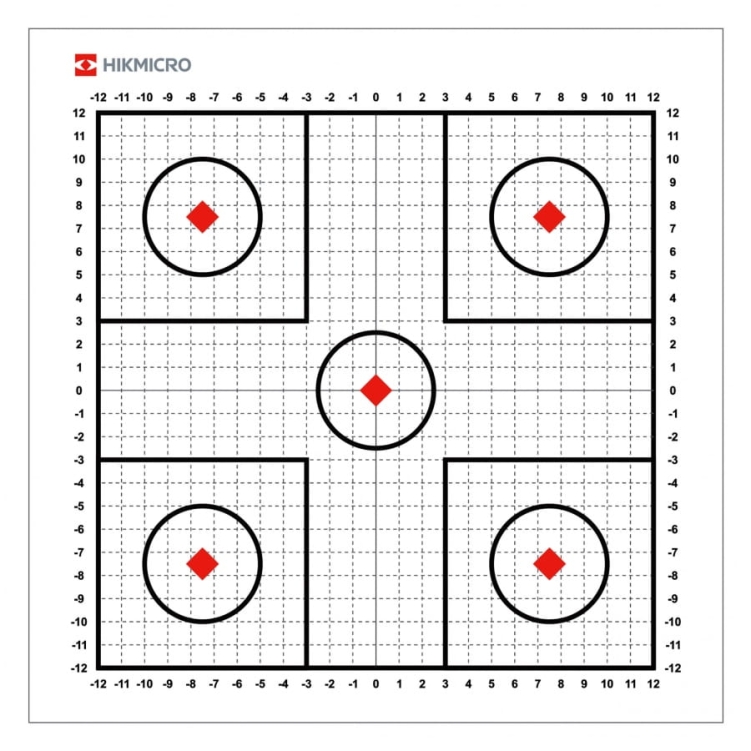 Naklejka termiczna do przystrzeliwania termowizji Hikmicro 30x30 cm 10 szt.