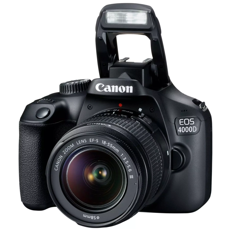canon eos 4000d  otwarty flash