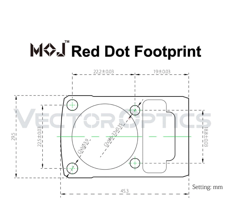 Płytka Vector Optics SCRDM-08 ze stopką MOJ (RMR)
