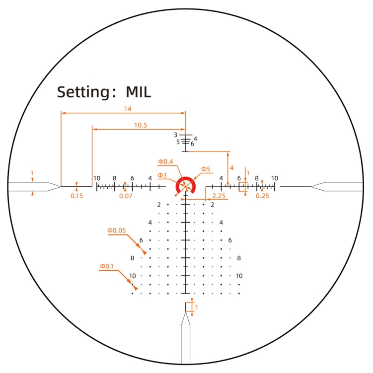 Siatka celownicza Vector Optics Constantine HD 1-10x24 FFP VCO-2 MIL SCFF-42