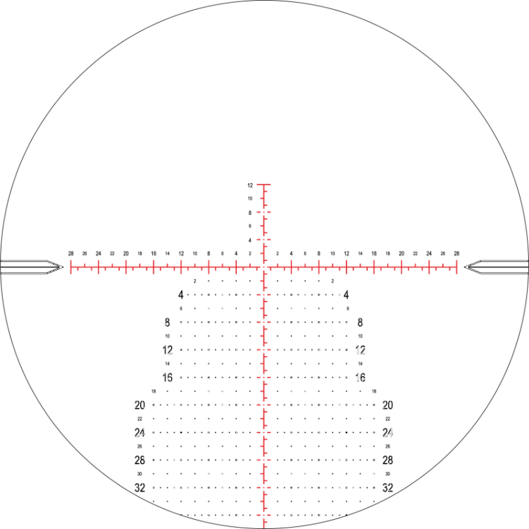 Siatka lunety Nightforce ATACR 7-35x56mm F1, czarna, z podświetlanym celownikiem MOA-XT - C650