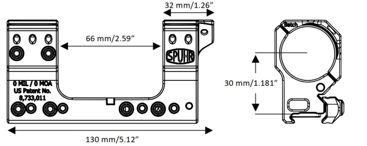Montaż Spuhr SP-4901C 34 mm | 30 MOA