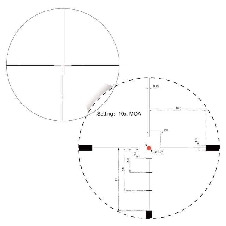Siatka celownicza Vector Optics Hugo 3-12x44 GT VOI-10BDC SFP FMC SCOM-31