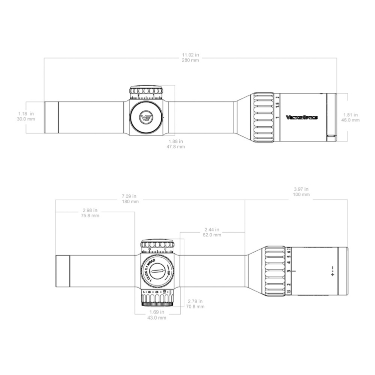 Luneta biegowa Vector Optics Continental 1-10X24i ED Fiber SFP G4 SCOC-47