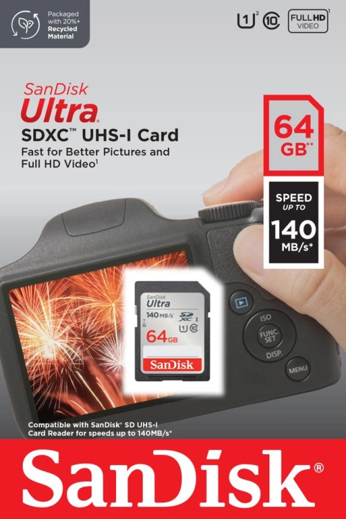 Karta Sandisk Ultra SDXC 64 GB 140 MB/s