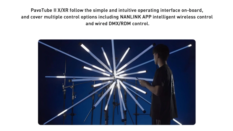 Zestaw Nanlite PavoTube II 60XR 4 tub LED RGBWW z CRMX (4-KIT-S)