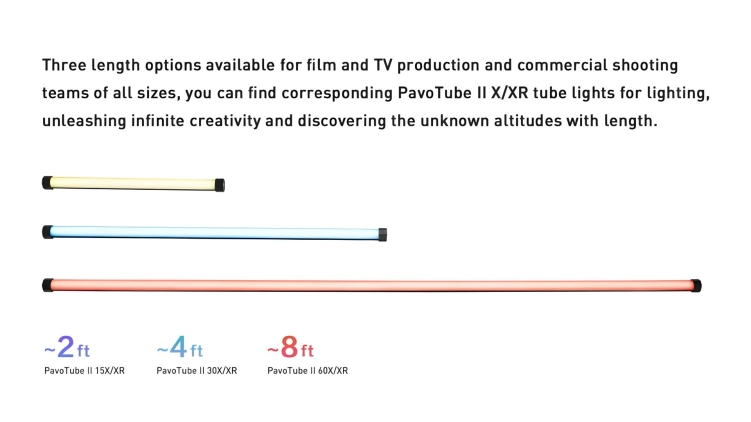 Miecz świetlny Nanlite PavoTube II 15XR – zestaw 2 tub LED