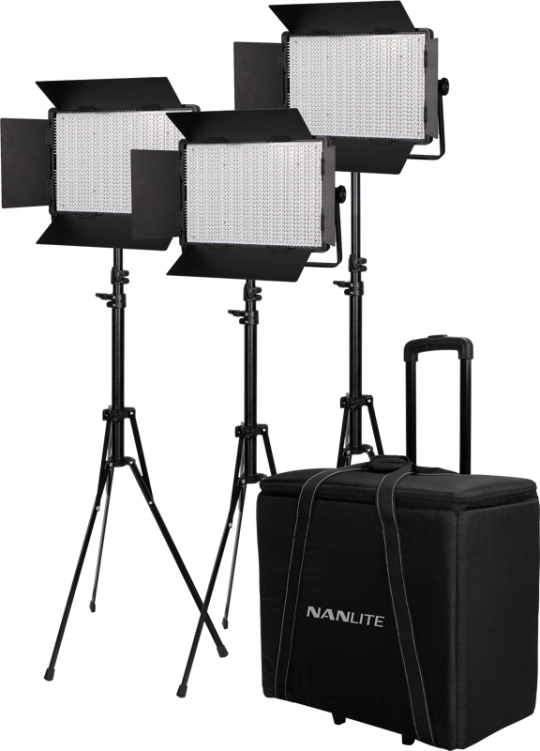 Zestaw Nanlite – 3 reflektory 1200DSA z walizka i statywem