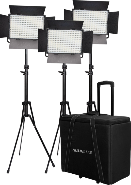 Zestaw Nanlite – 3 reflektory 1200DSA z walizka i statywem
