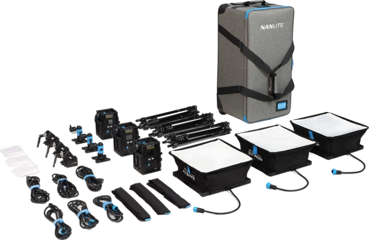 Zestaw Nanlite PavoSlim 60B – 3 panele LED ze statywami