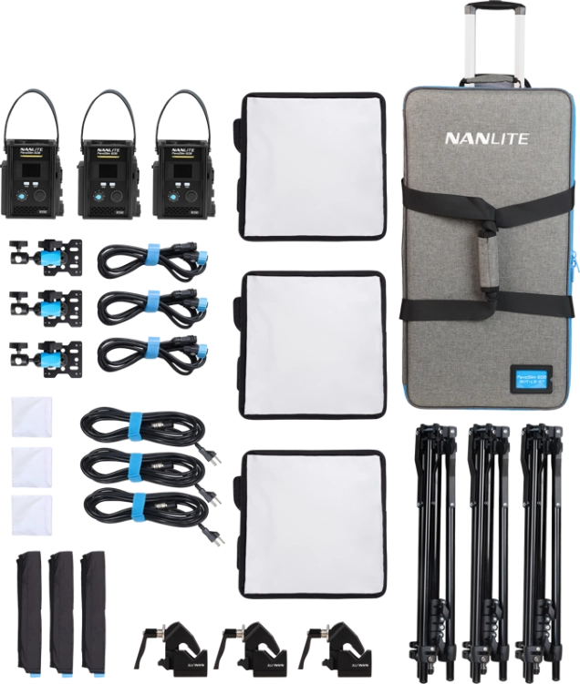 Zestaw Nanlite PavoSlim 60B – 3 panele LED ze statywami