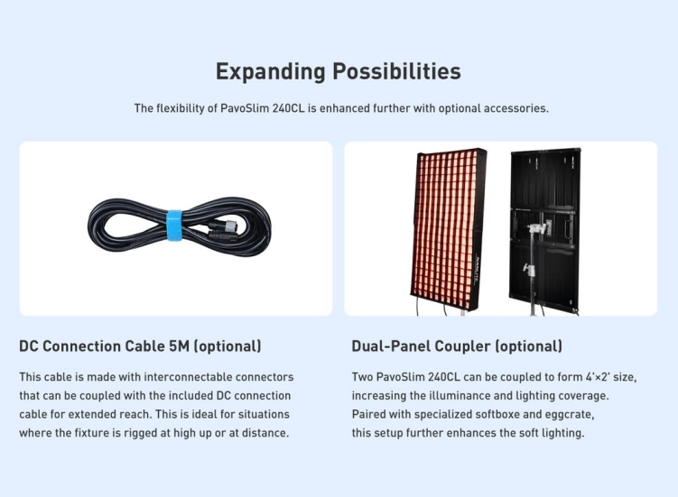 Panel LED Nanlite PavoSlim 240CL – RGBWW