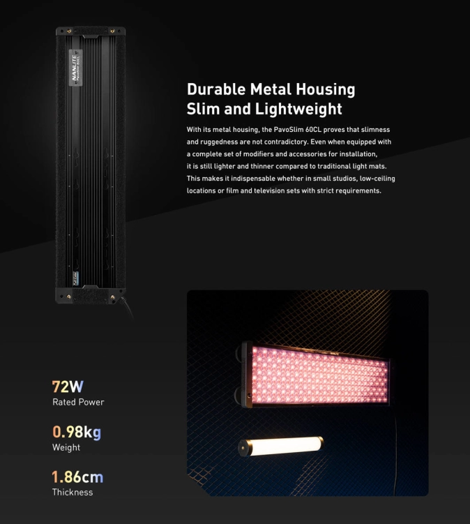 Panel LED Nanlite PavoSlim 60CL – RGBWW Slim