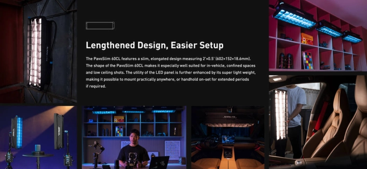 Panel LED Nanlite PavoSlim 60CL – RGBWW Slim