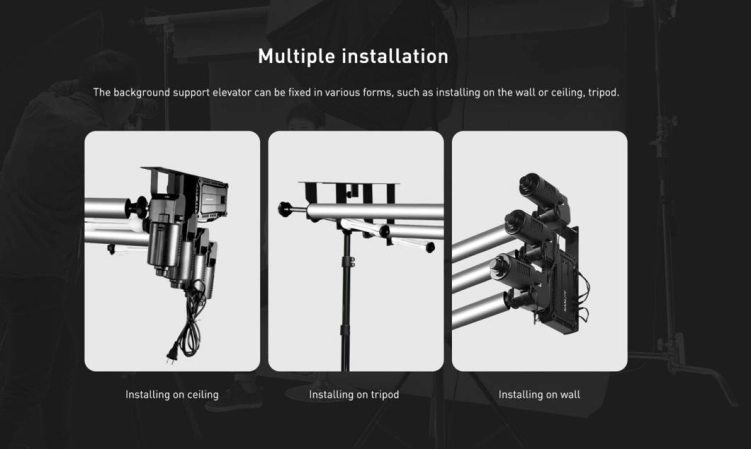 Zestaw wind do tła Nanlite – 6-axle background support