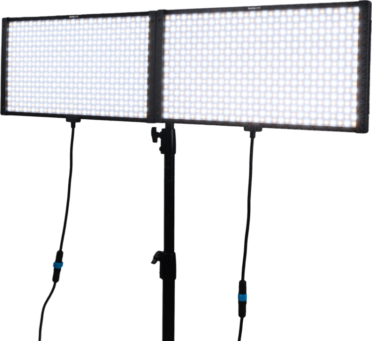 Statyw Nanlite Dual-Panel Coupler Kit – zestaw z softboxem dla Pavoslim 120B/120C