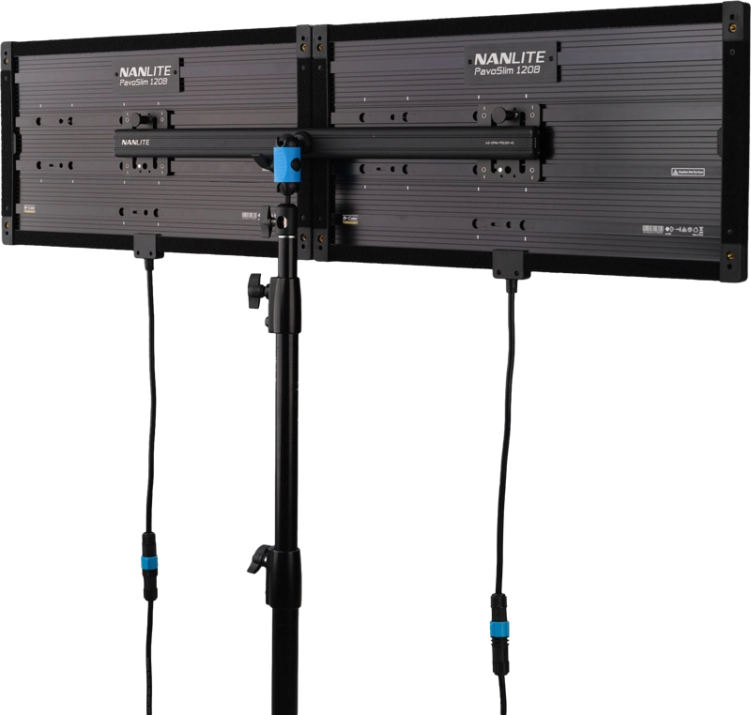 Statyw Nanlite Dual-Panel Coupler Kit – zestaw z softboxem dla Pavoslim 120B/120C