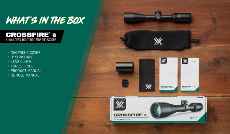 Luneta celownicza Vortex Crossfire HD 3-9x40 1" Dead-Hold BDC MOA