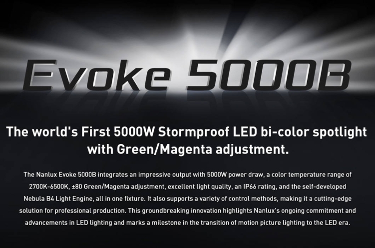 Lampa Nanlux Evoke 5000B + reflektor z 30°