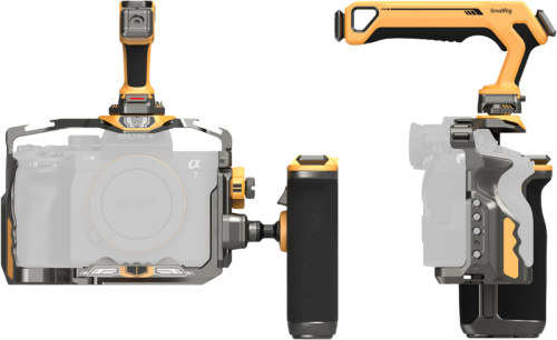 Zestaw klatki SmallRig 5518 HawkLock szybkozłączka do Sony A7R V/ A7 IV/ A7S III (Adv Ed) (Bumblebee)
