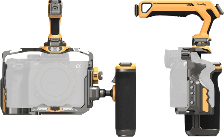 Zestaw klatki SmallRig 5518 HawkLock szybkozłączka do Sony A7R V/ A7 IV/ A7S III (Adv Ed) (Bumblebee)