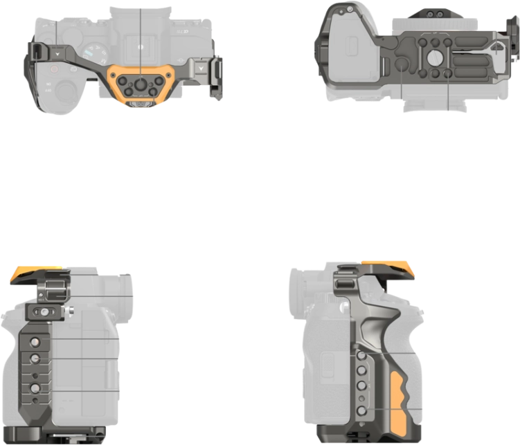Zestaw klatki SmallRig 5518 HawkLock szybkozłączka do Sony A7R V/ A7 IV/ A7S III (Adv Ed) (Bumblebee)