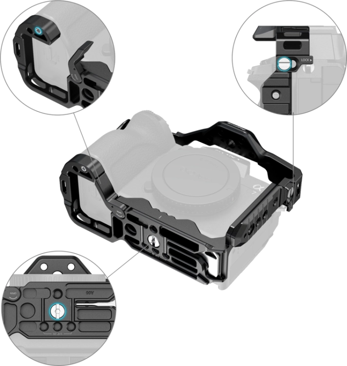 Zestaw klatki SmallRig 5599 HawkLock do Sony A 7R V / 7 IV / 7S III / 1 / 7R IV Advanced Edition