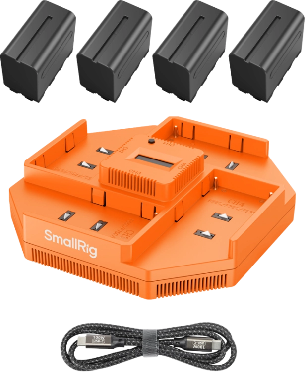Akumulator SmallRig 4834 NP-F970 4-Channel Camera Battery Charger & 4-Battery zestaw