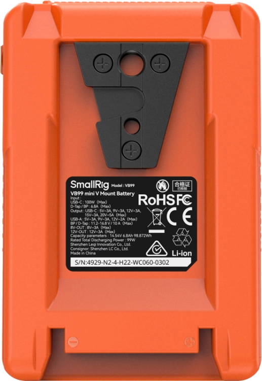 Akumulator SmallRig 4929 Mini VB99 (Orange)