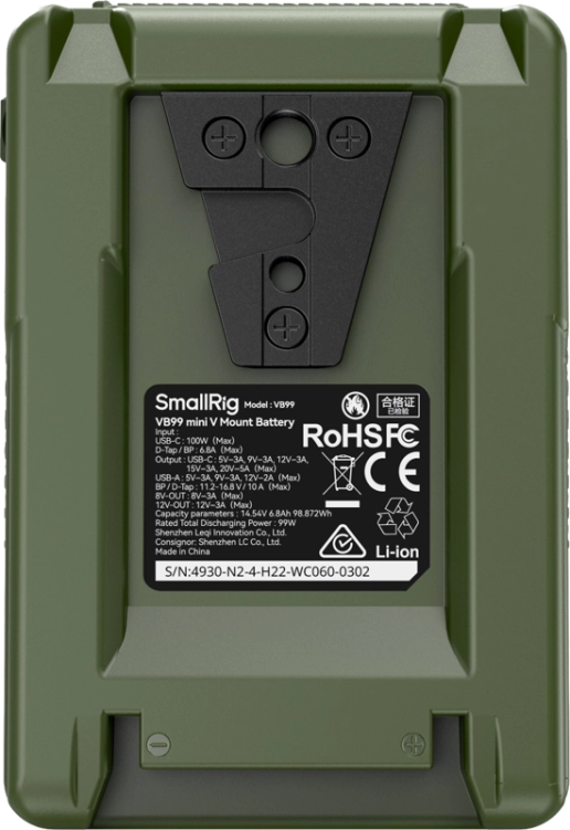 Akumulator SmallRig 4930 Mini VB99 (Green)
