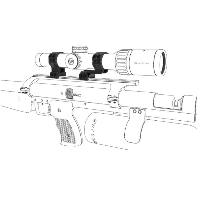 Montaż Vector Optics dwuczęściowy 30 mm na szyny Dovetail - XASR-3017