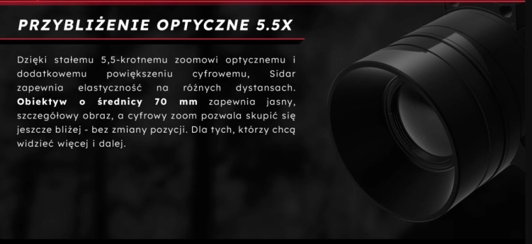 Celownik noktowizyjny z dalmierzem Noxar Sidar 4K