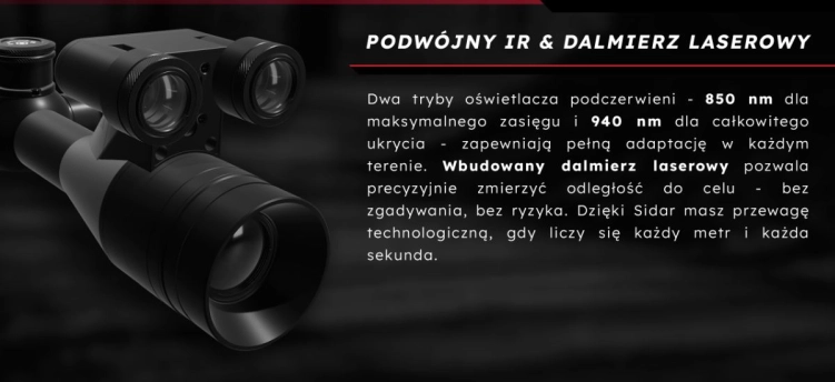 Celownik noktowizyjny z dalmierzem Noxar Sidar 4K