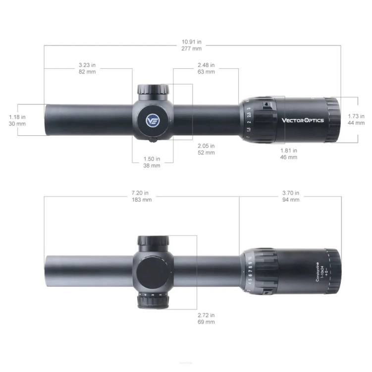 Vector Optics Constantine 1-10x24 Fiber