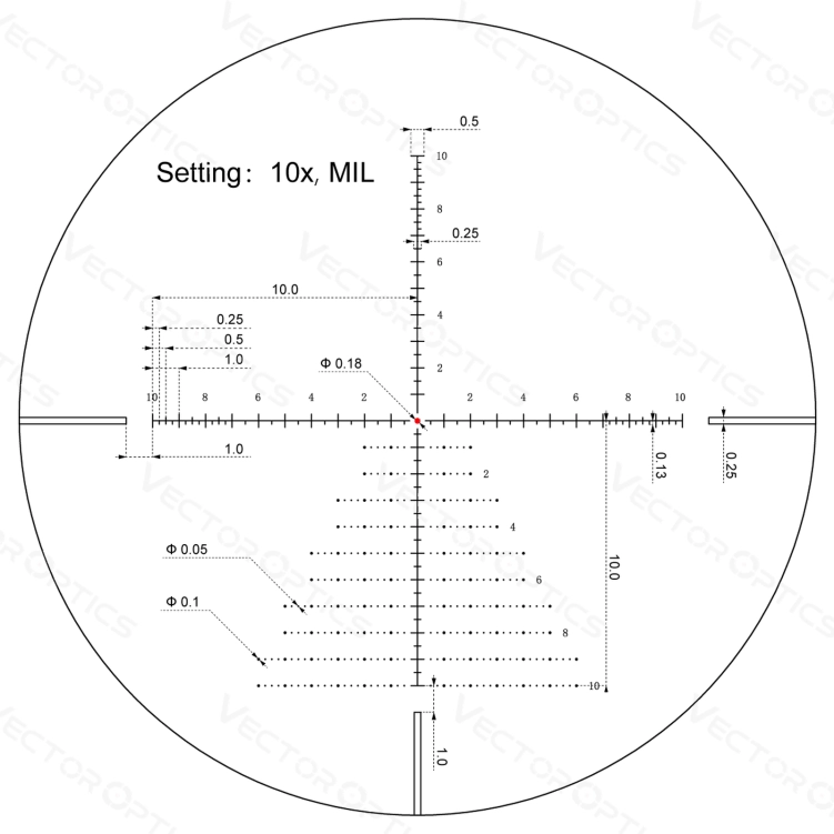 Siatka celownicza Vector Optics Veyron Plus 10x30 Zero SCOM-46