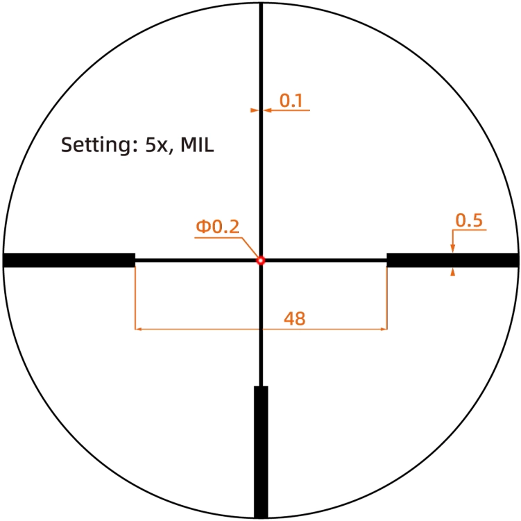 Siatka celownicza Vector Optics Forester 1-5x24 SFP Fiber LPVO SCOC-54