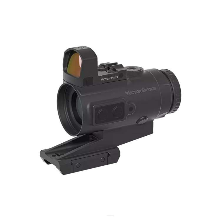 Celownik pryzmatyczny Vector Optics Paragon 4x24 Mini + Frenzy 1x17x24 Green Dot VOGP-01
