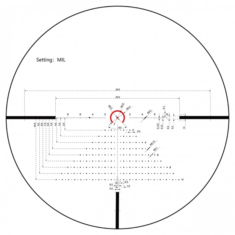 Luneta celownicza Vector Optics Constantine 1-8x24 - 30 mm FFP SCFF-32