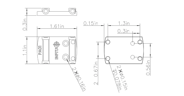 Adapter pistoletowy InfiTac PA01 RMSc