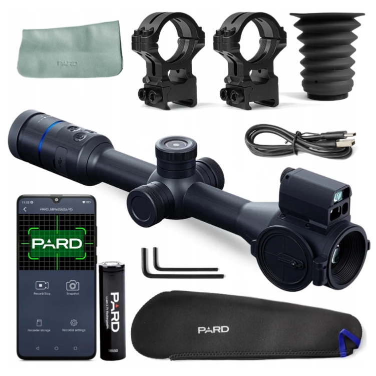 Celownik noktowizyjny PARD Night Stalker 4K eX 70 mm + moduł IL1 dalmierz i iluminator 940nm