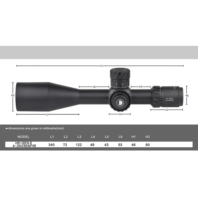 Luneta celownicza Discovery Optics HD GEN2 4-24x50 SFIR FFP MRAD-Z