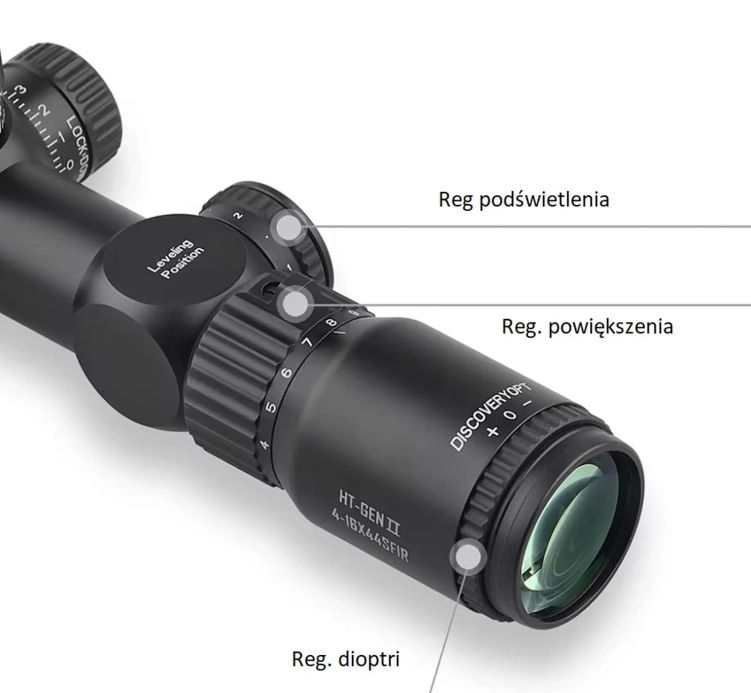 Luneta celownicza Discovery Optics HT Gen II 6-24x44 SFIR FFP z montażem