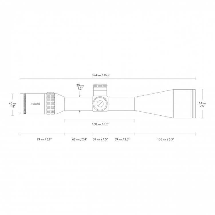 Luneta celownicza Hawke SideWinder 30 8-32x56 20x Half Mil